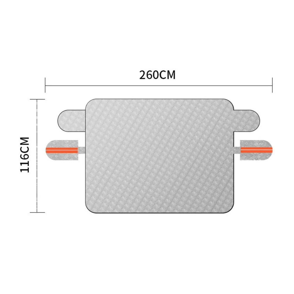 Car Windshield Cover Magnetic Weather-Resistant Polyester Mirror Coverage
