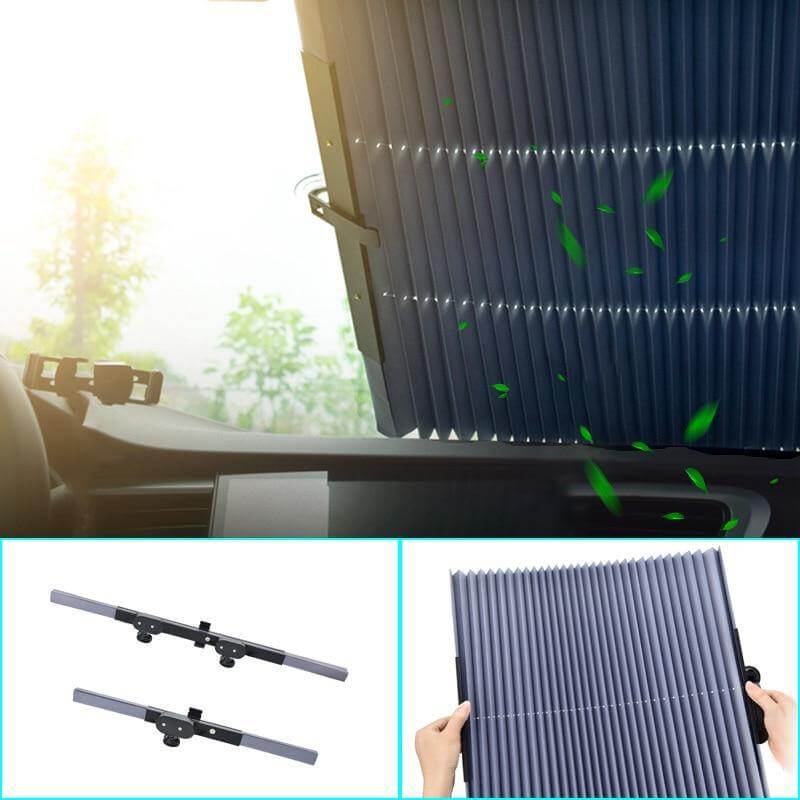Car Windshield Sunshade Retractable UV-Blocking Reflective Aluminum Film