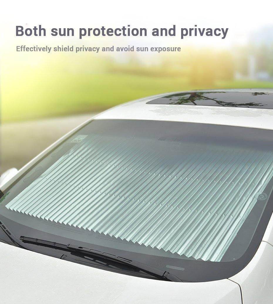 Car Windshield Sunshade Retractable UV-Blocking Reflective Aluminum Film