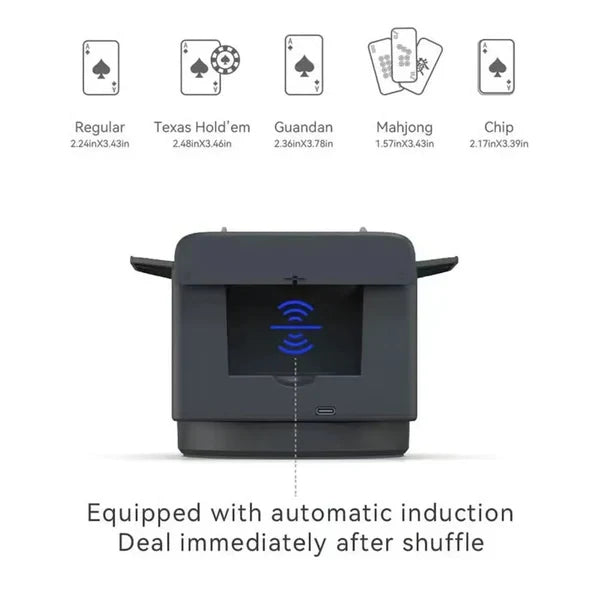 Card Shuffler Automatic 360° Rotating Battery-Powered
