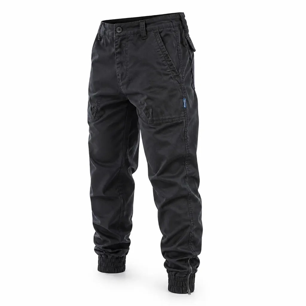 Cargo Pants Multiple Pockets Zipper Cuff