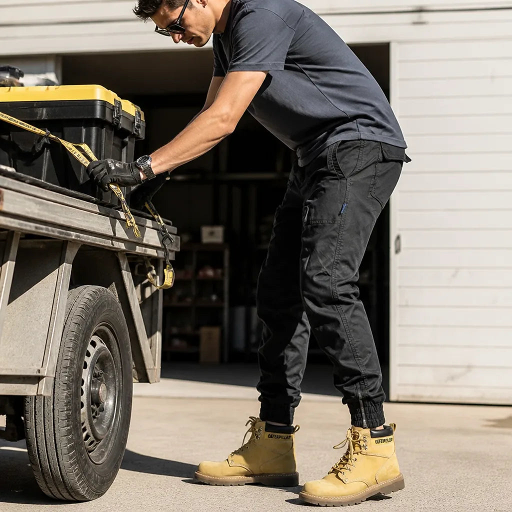 Cargo Pants Multiple Pockets Zipper Cuff