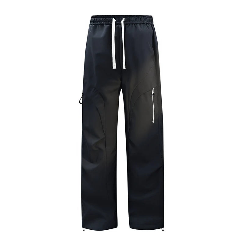 Cargo Pants Water-Repellent Wide-Leg Zip Pockets