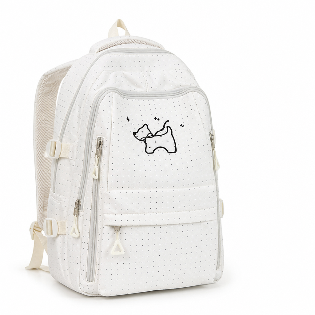 Cartoon Print Multi-Pocket Kids School Backpack (With Star Charm)