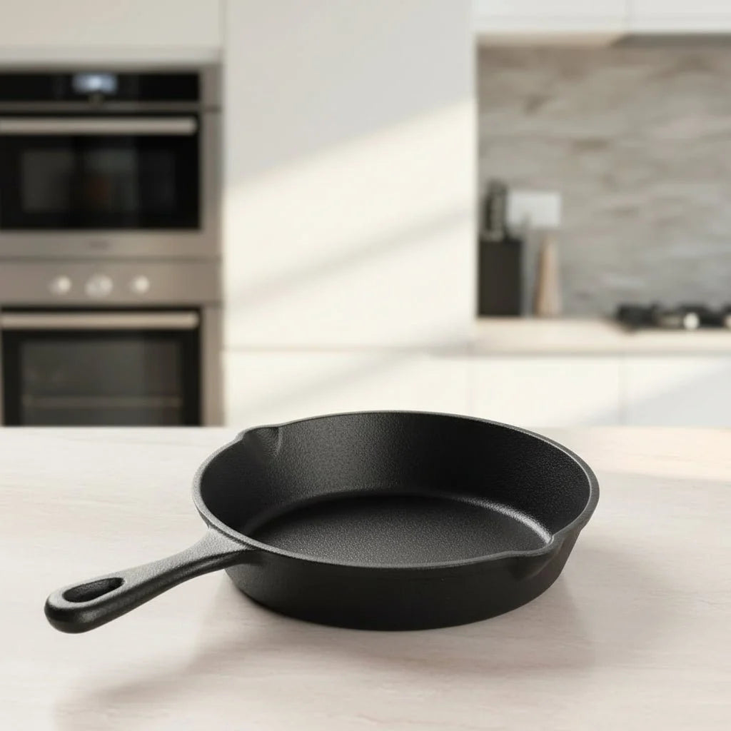 Cast Iron Skillet Even Heat Multi-Source Cooking