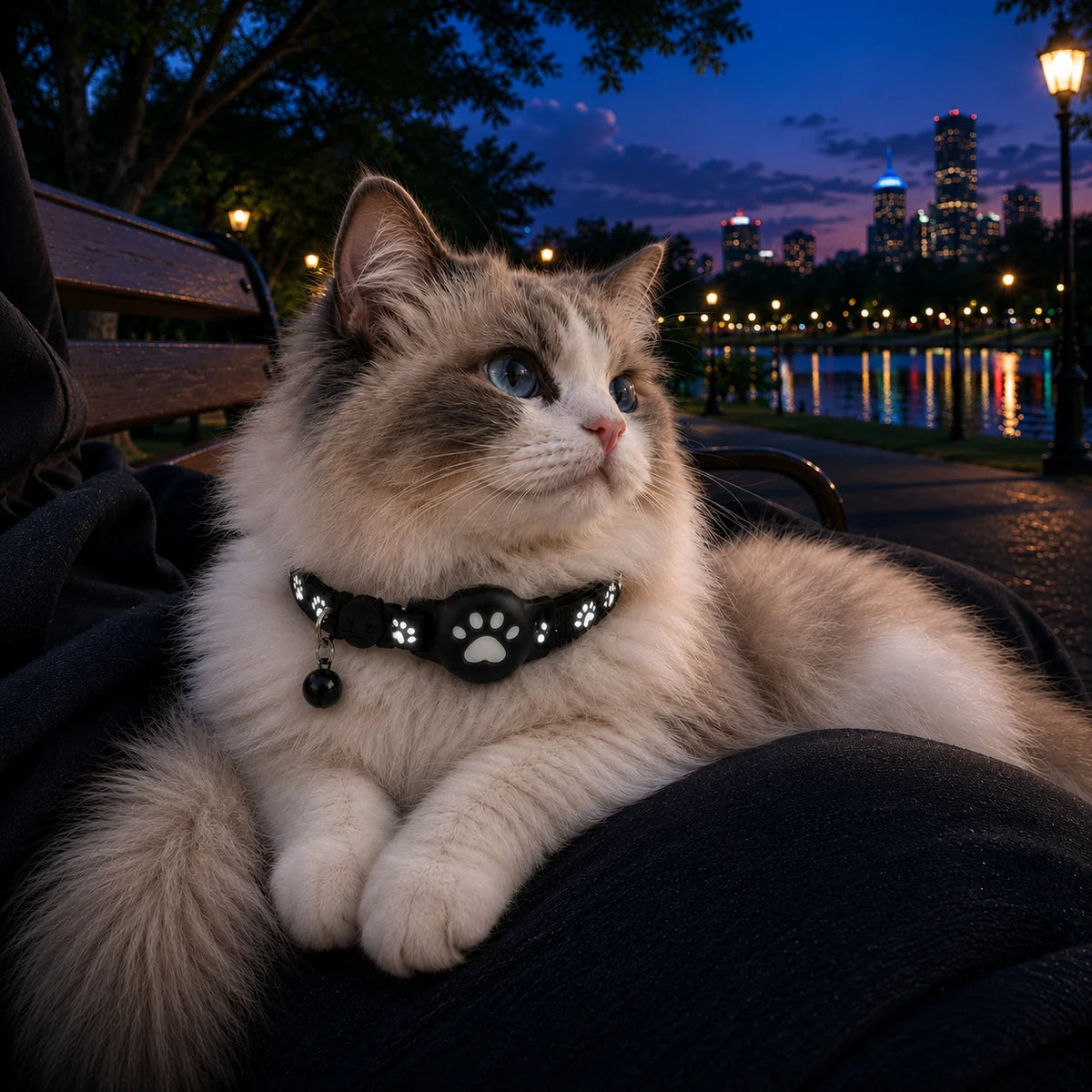 Cat Collar GPS Tracking Reflective Water-Resistant