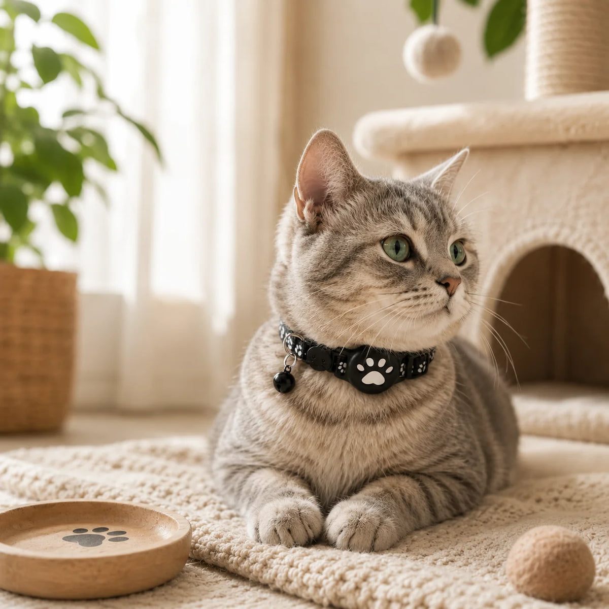 Cat Collar GPS Tracking Reflective Water-Resistant
