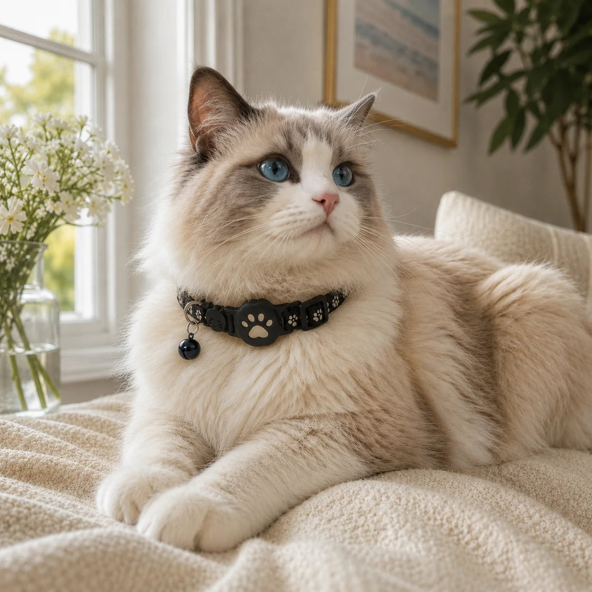 Cat Collar GPS Tracking Reflective Water-Resistant