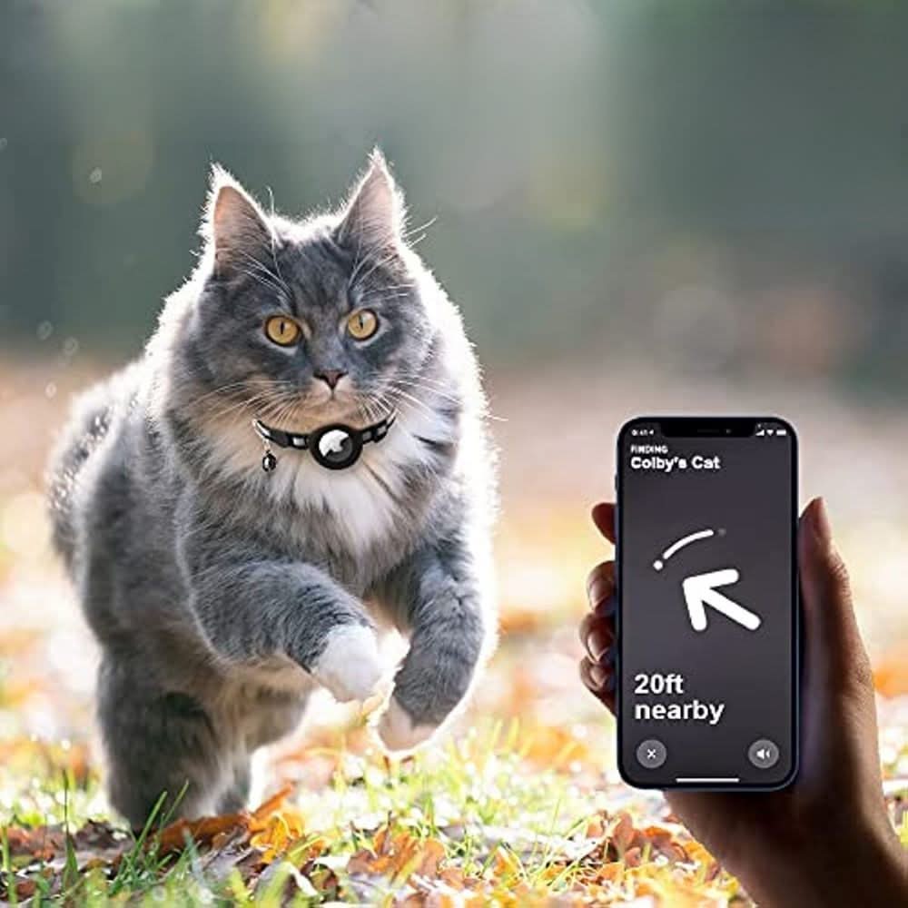Cat Collar Reflective Adjustable Nylon With GPS Tracker Holder