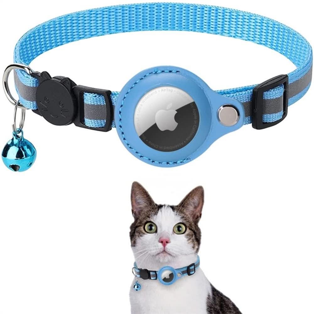 Cat Collar Reflective Adjustable Nylon With GPS Tracker Holder
