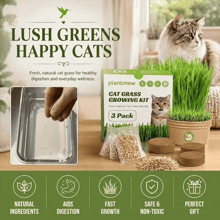 Cat Grass Seeds Non-GMO Indoor Growing High Germination