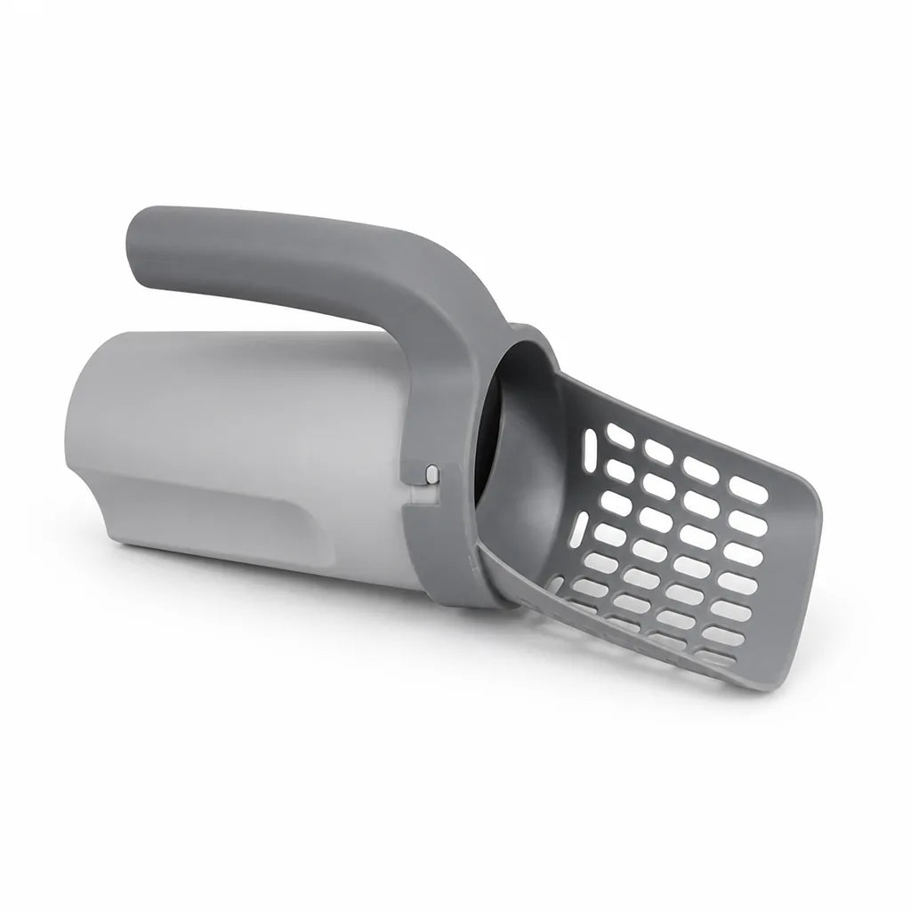 Cat Litter Scoop Integrated Waste Container Perforated Head