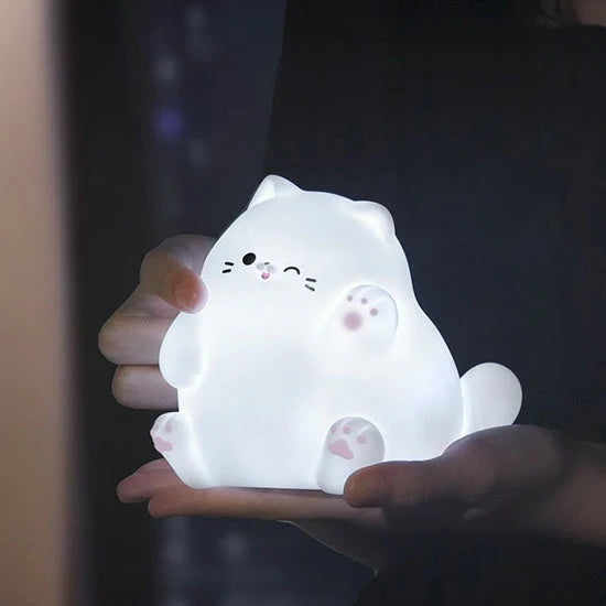 Cat Night Light Soft Silicone Diffused LED Glow