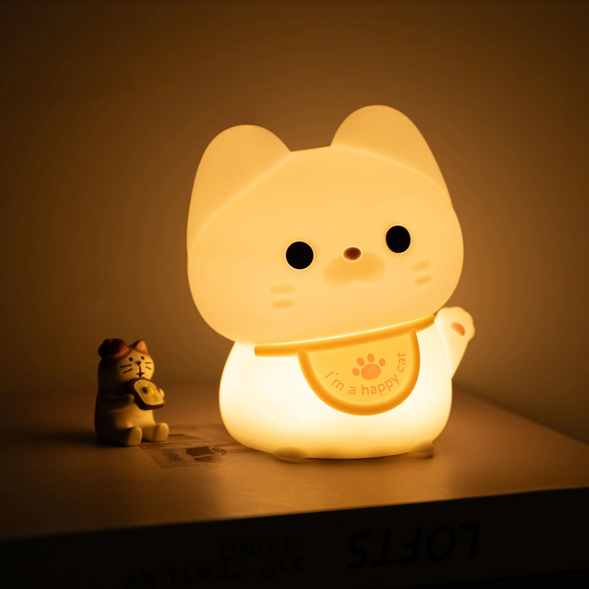 Cat Night Light Soft Silicone Warm LED Glow