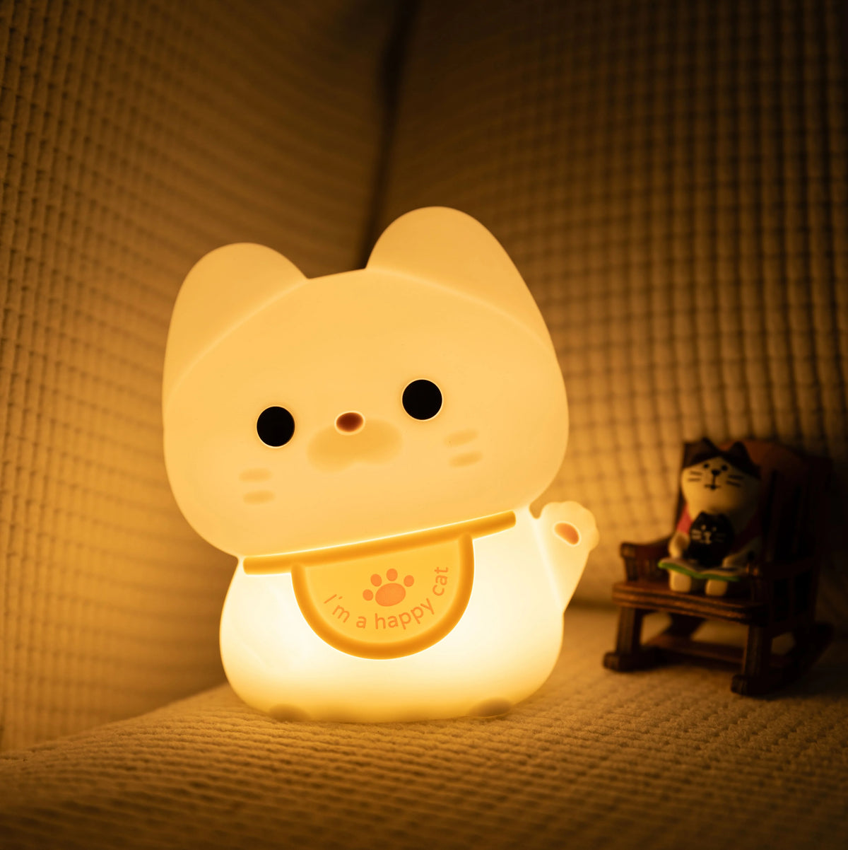 Cat Night Light Soft Silicone Warm LED Glow