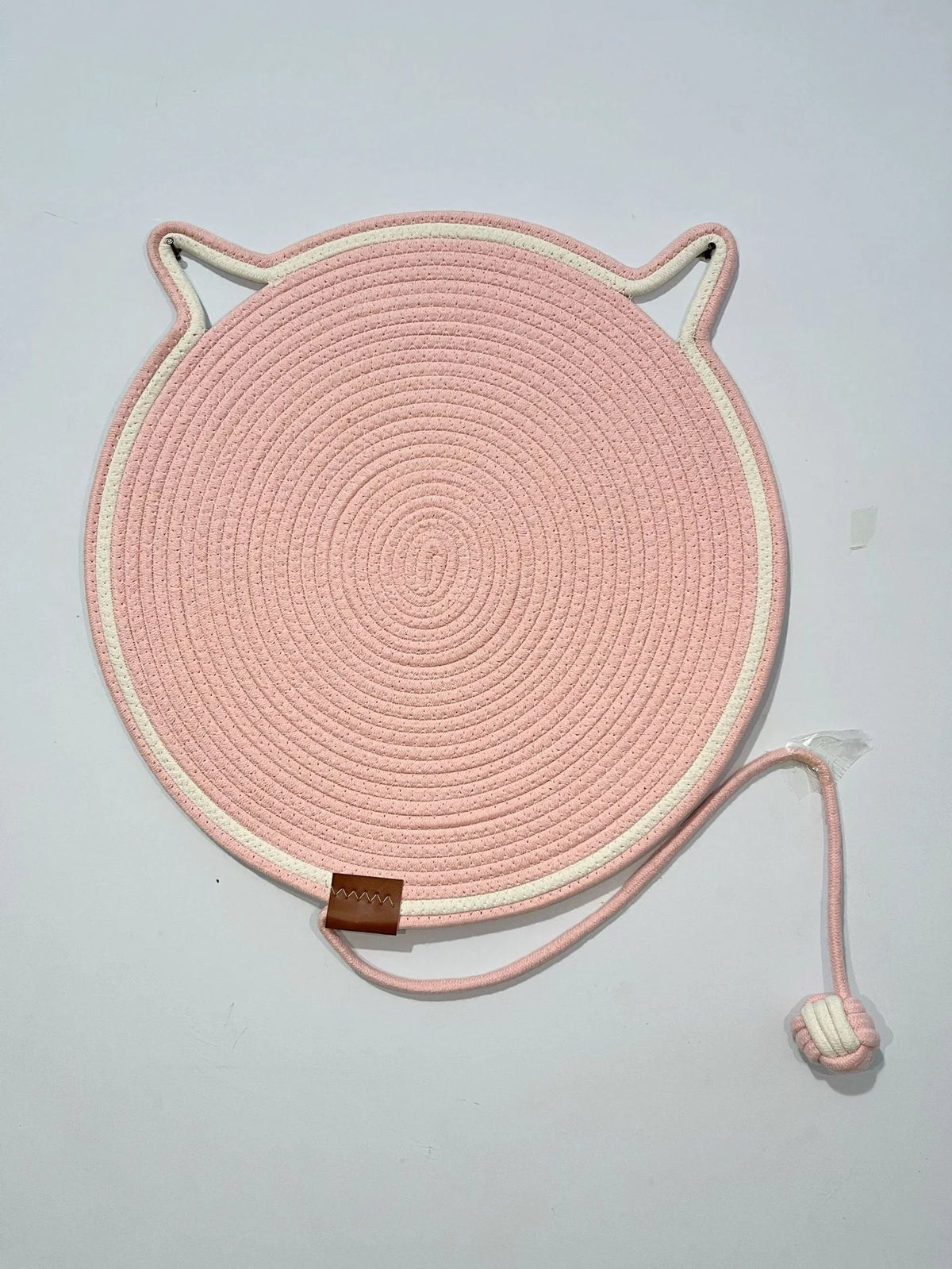 Cat Scratching Mat Natural Sisal Reversible With Dangling Toy