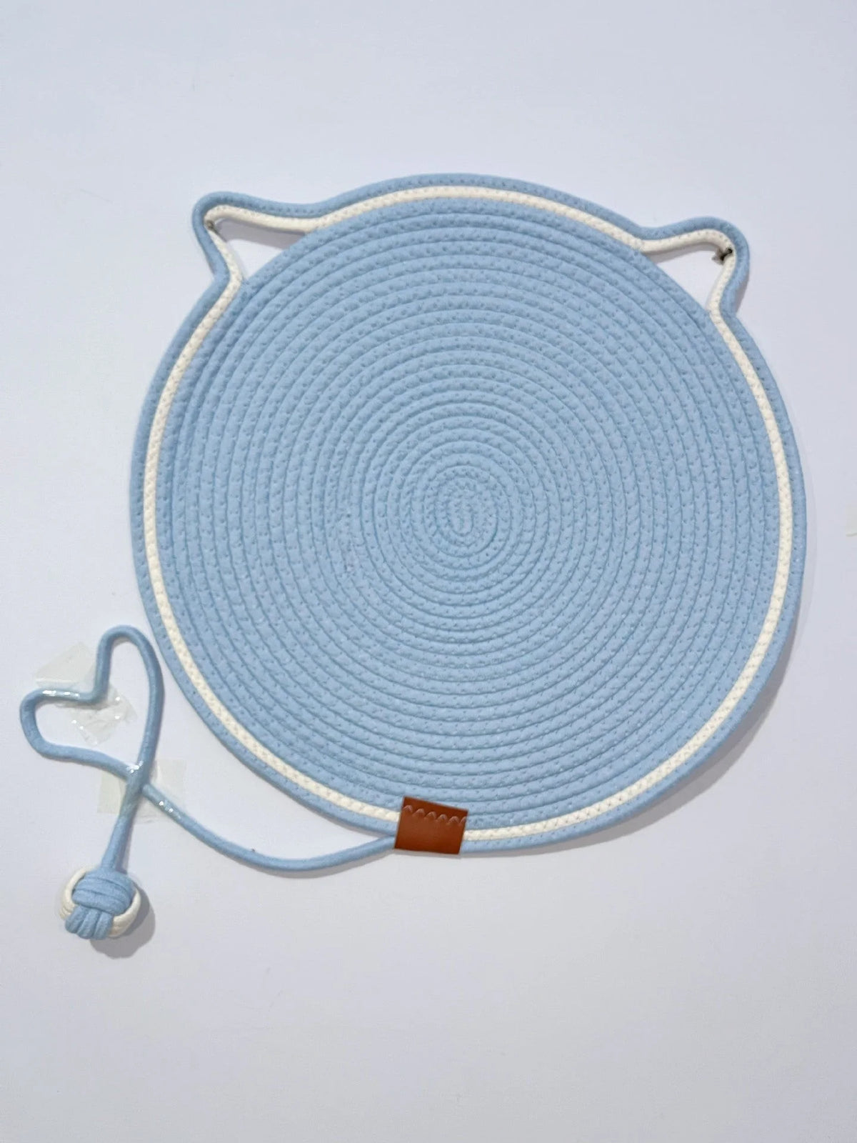 Cat Scratching Mat Natural Sisal Reversible With Dangling Toy