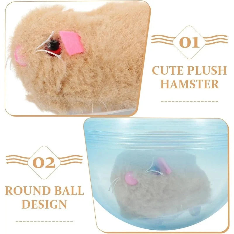Cat Toy Ball Self-Rolling Obstacle Avoidance Plush Prey Inside
