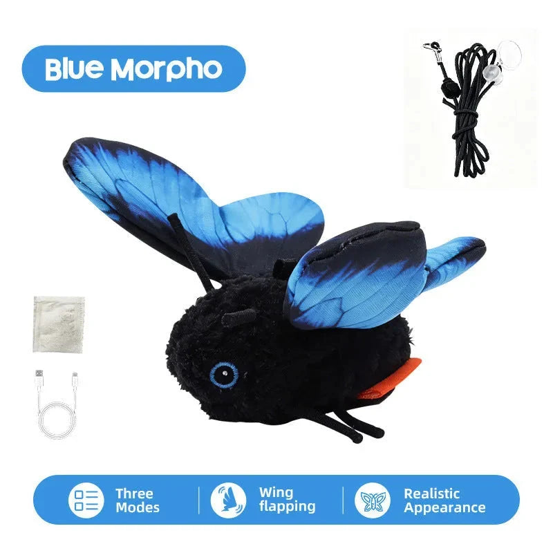 Cat Toy Interactive Flapping Butterfly Touch-Activated Motion-Sensing