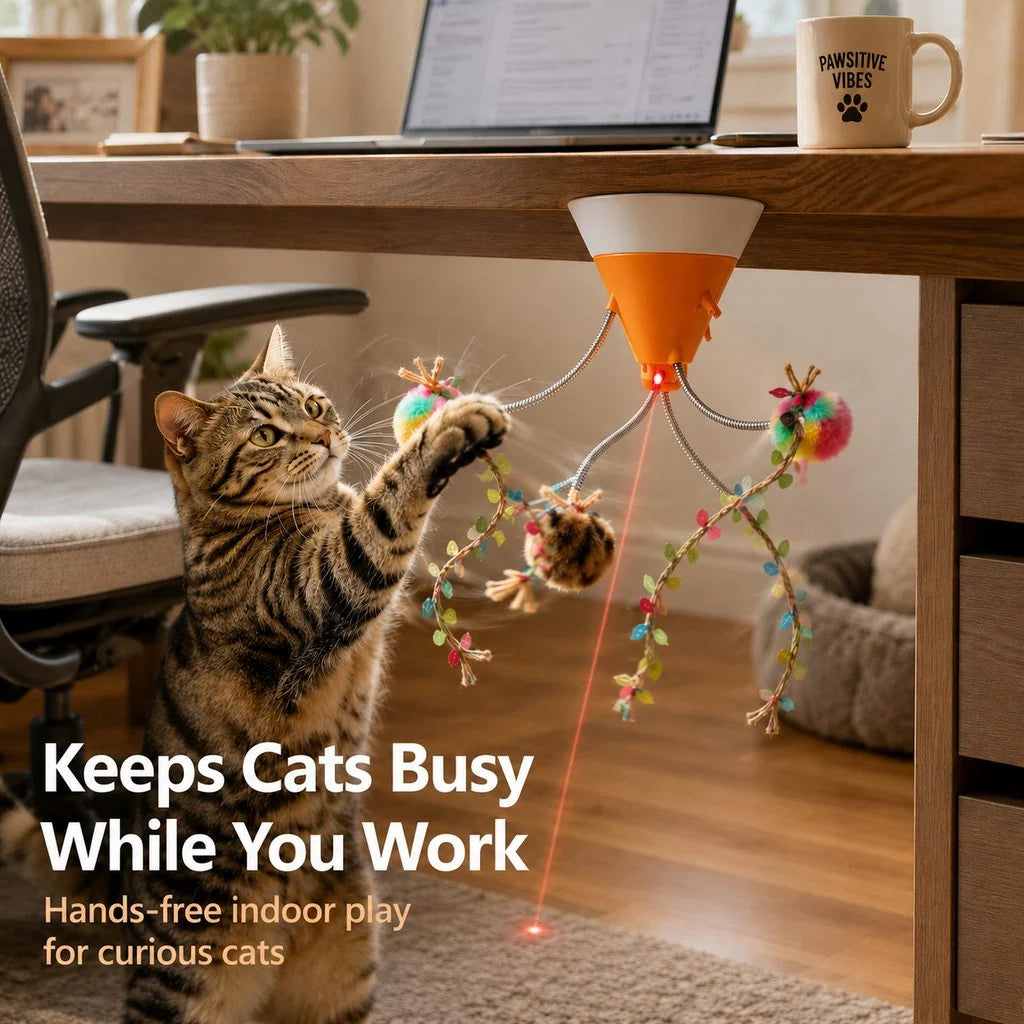 Cat Toy Rotating Laser Teaser USB-C Rechargeable