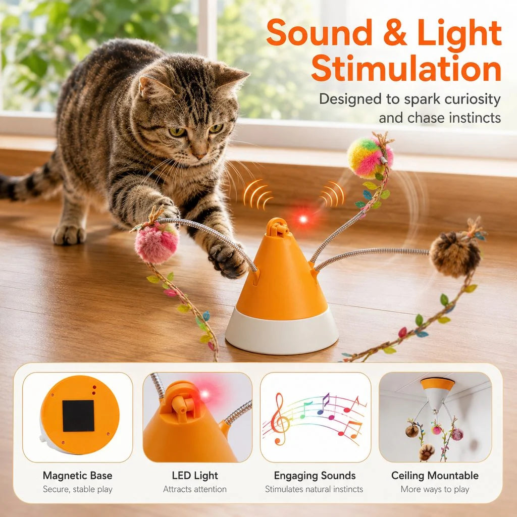 Cat Toy Rotating Laser Teaser USB-C Rechargeable