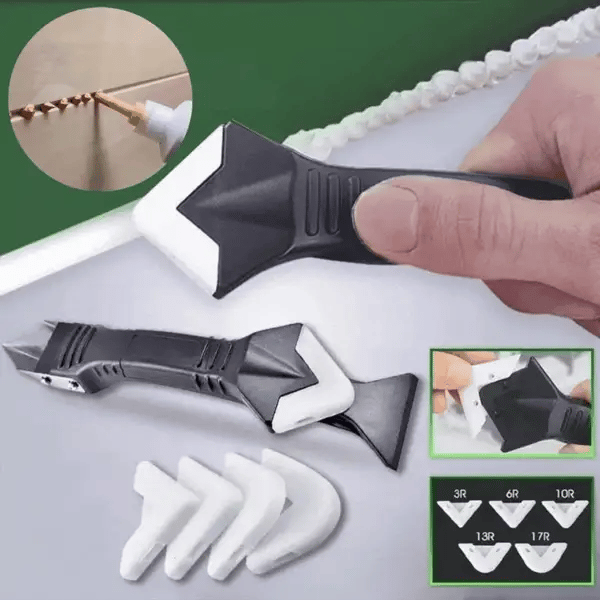 Caulk Removal Tool Stainless Steel Scraper & Adjustable Blade
