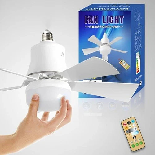 Ceiling Fan Light E27 Socket Remote Control Quiet Operation