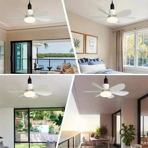 Ceiling Fan Light E27 Socket Remote Control Quiet Operation