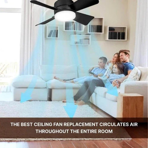 Ceiling Fan Light E27 Socket Remote Control Quiet Operation