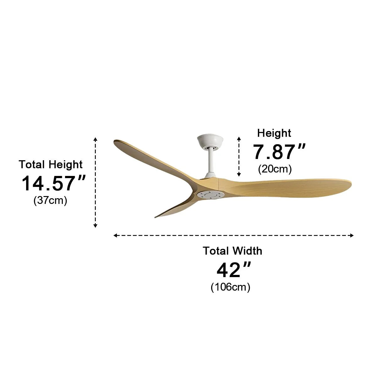 Ceiling Fan Reversible Airflow Quiet DC Motor