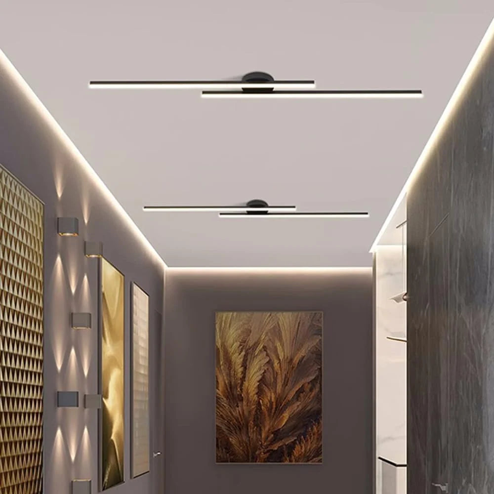Ceiling Light Double LED Strips Semi-Flush Mount