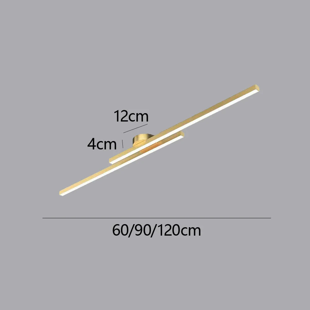 Ceiling Light Double LED Strips Semi-Flush Mount