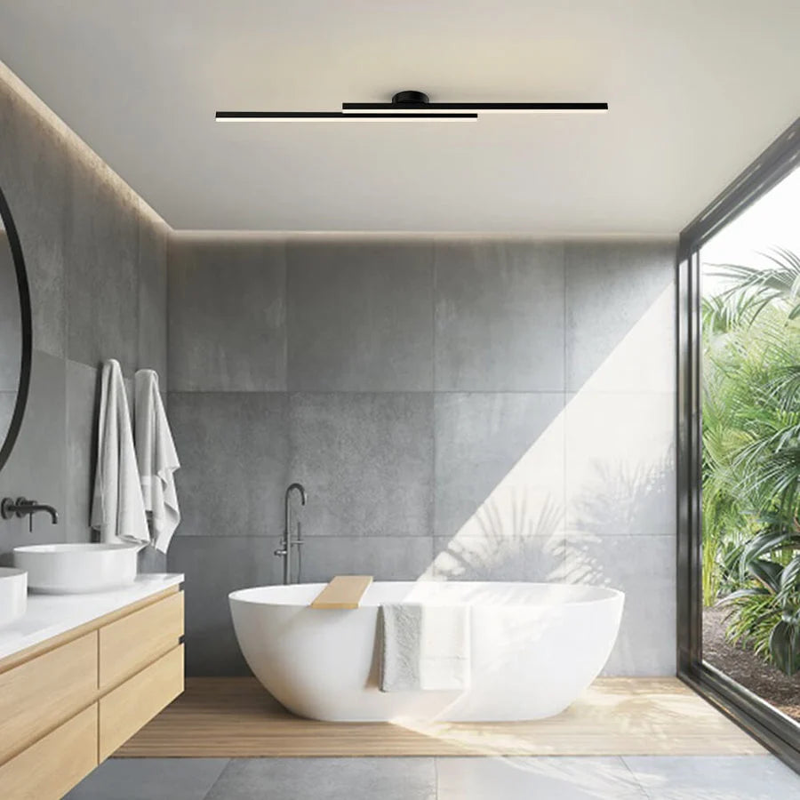 Ceiling Light Double LED Strips Semi-Flush Mount