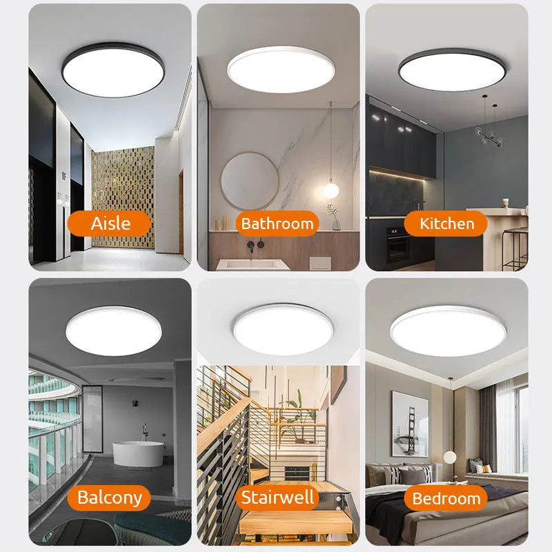 Ceiling Light Flush Mount IP54 Splash-Resistant Adjustable Color LED