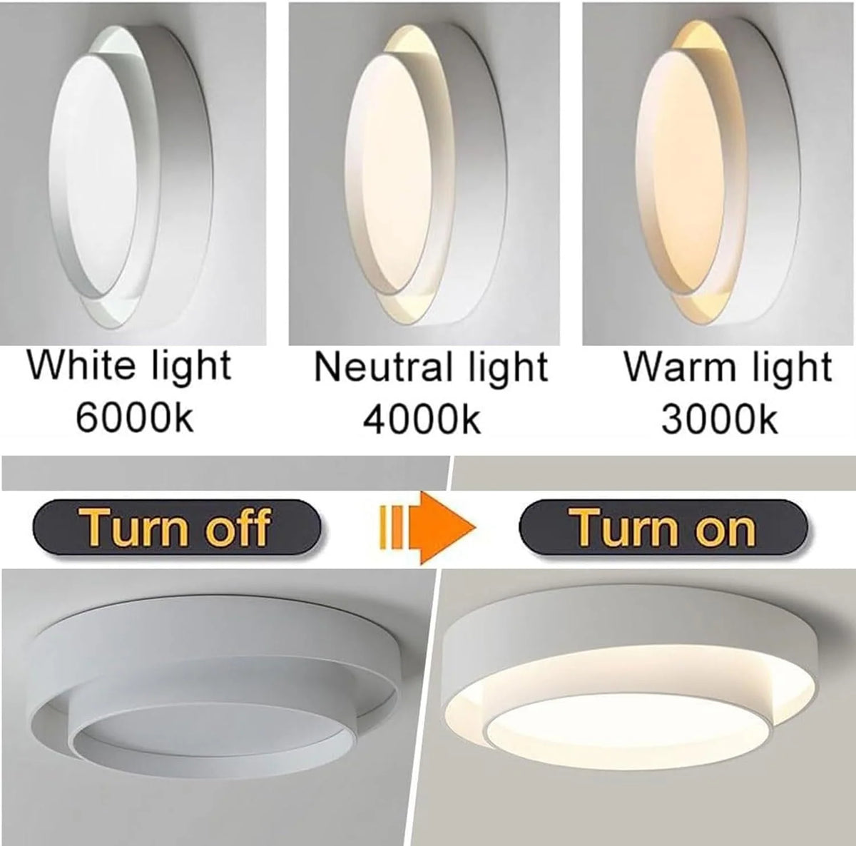 Ceiling Light Integrated LED Even Illumination Wide Diffuser