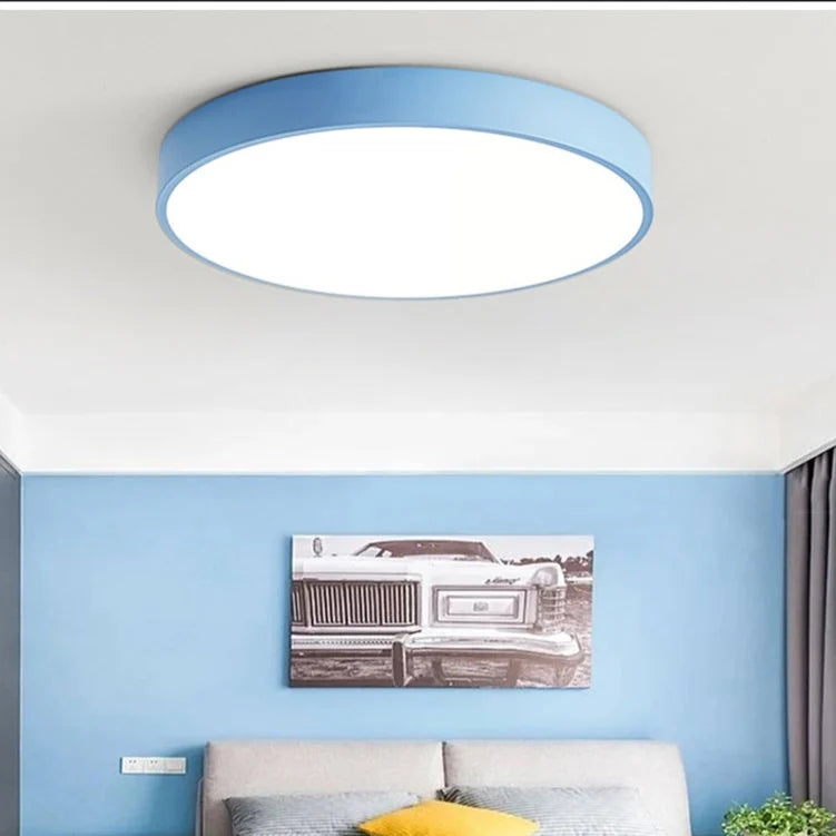Ceiling Light Round Macaron Design Built-In LED