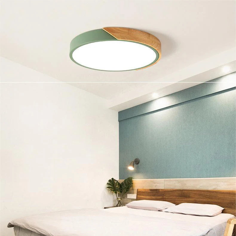Ceiling Light Round Macaron Design Built-In LED