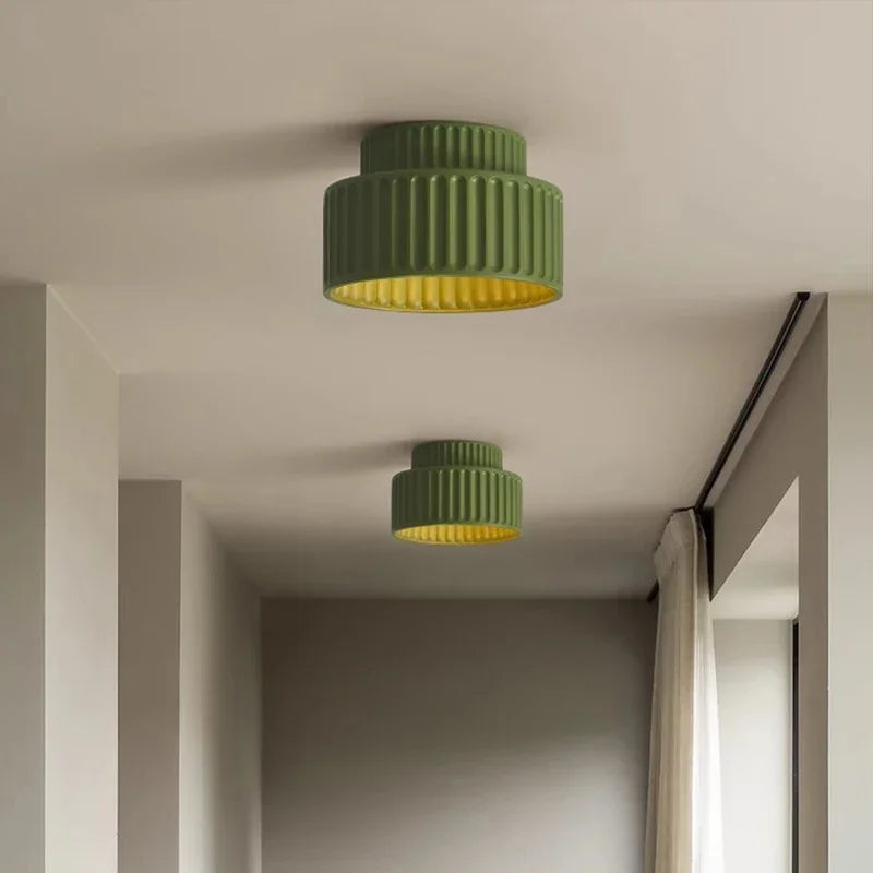 Ceiling Light Sculptural Ripple Diffuser Warm White