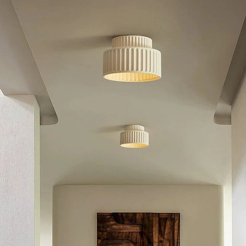 Ceiling Light Sculptural Ripple Diffuser Warm White