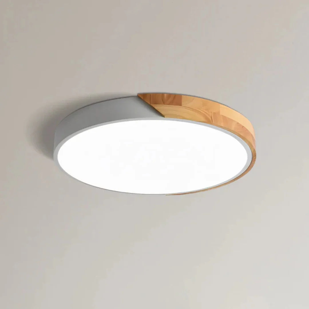 Ceiling Light Timber Ring Flush Mount Integrated LED