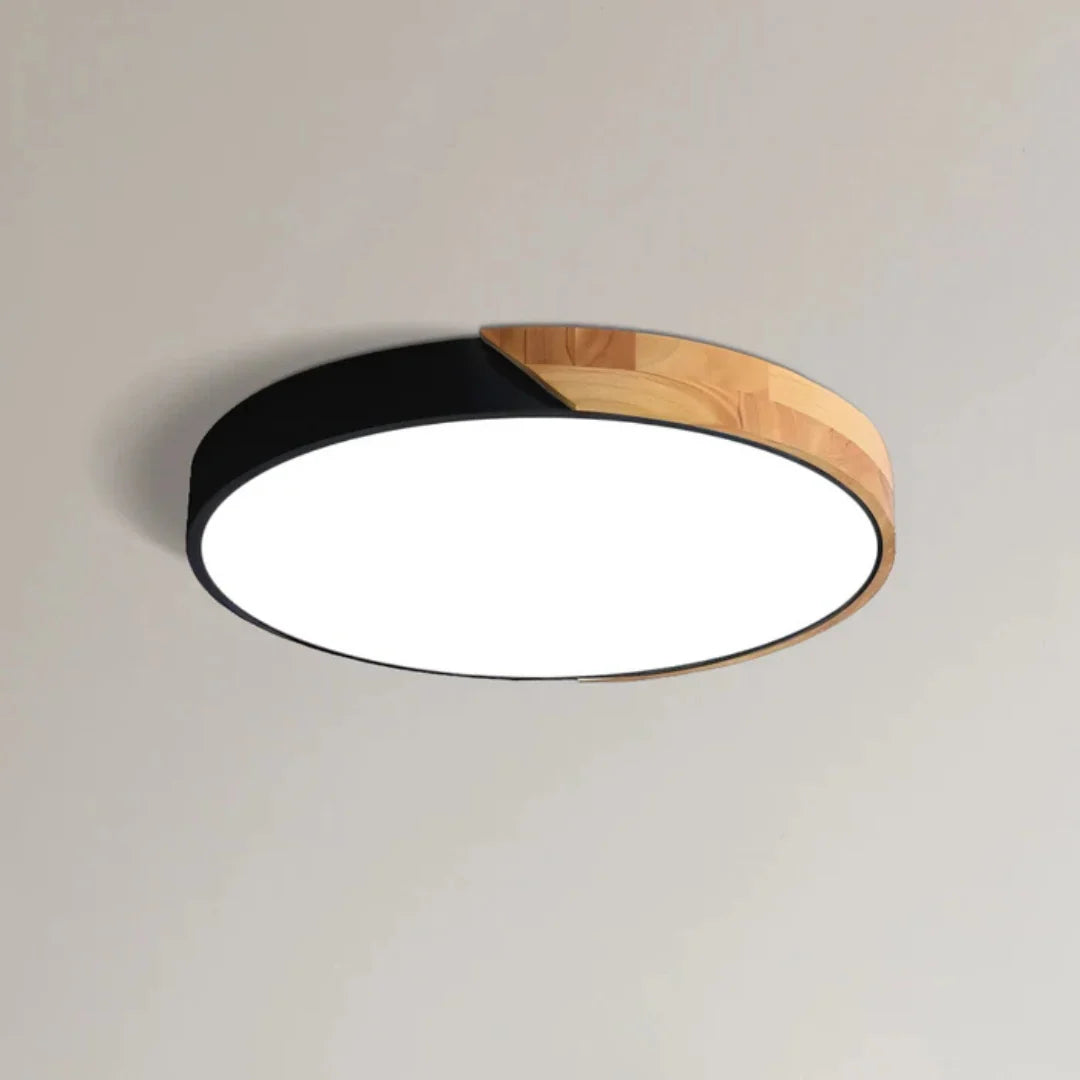 Ceiling Light Timber Ring Flush Mount Integrated LED