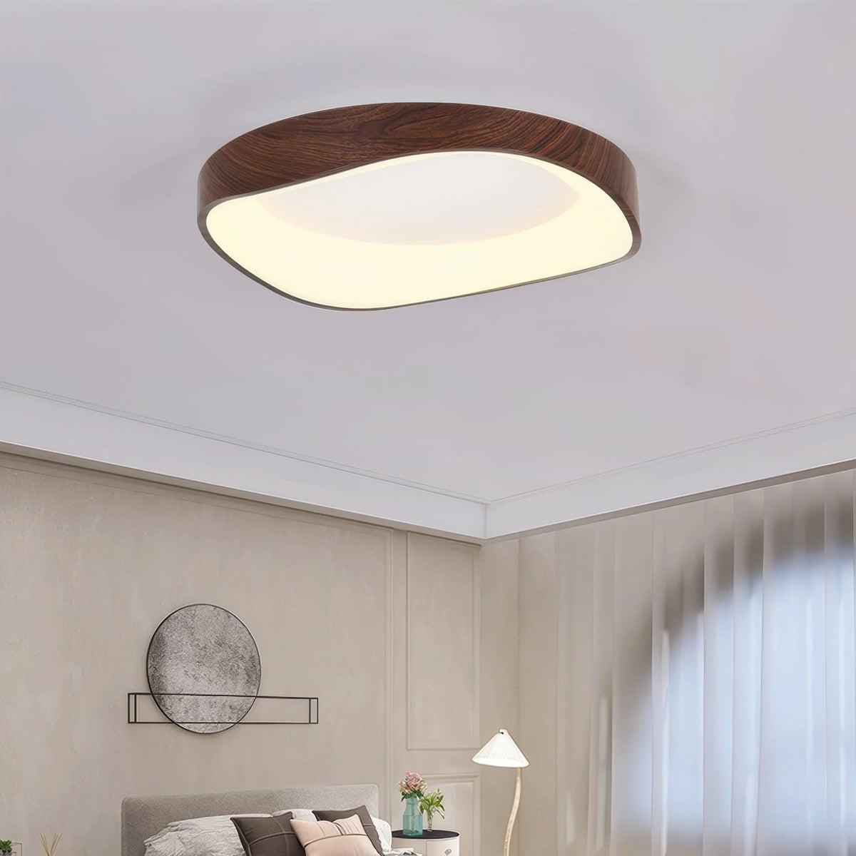 Ceiling Light Wood Grain Dual-Output LED