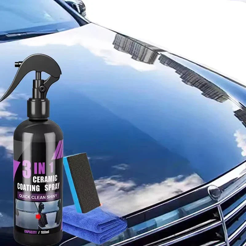 Ceramic Coating Spray Hydrophobic Scratch-Resistant 12-Month Protection