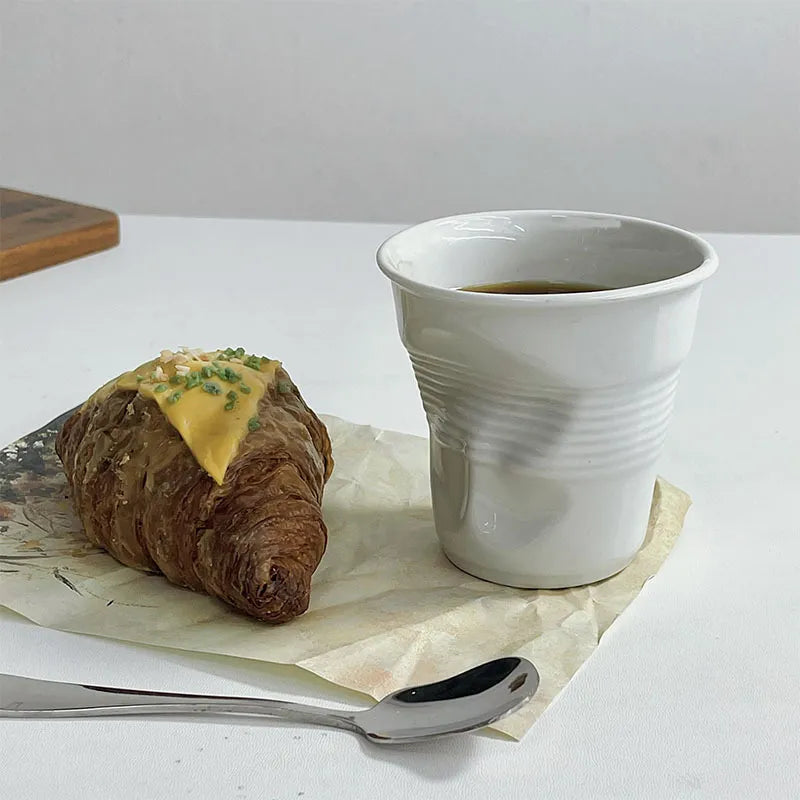 Ceramic Mug Bent Design Microwave & Dishwasher Safe
