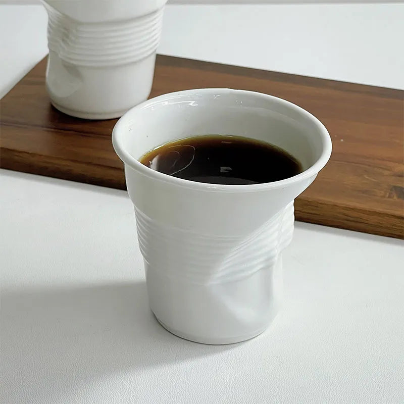 Ceramic Mug Bent Design Microwave & Dishwasher Safe