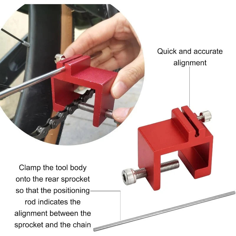 Chain Alignment Tool C-Clamp 7-Inch Stainless Steel Rod