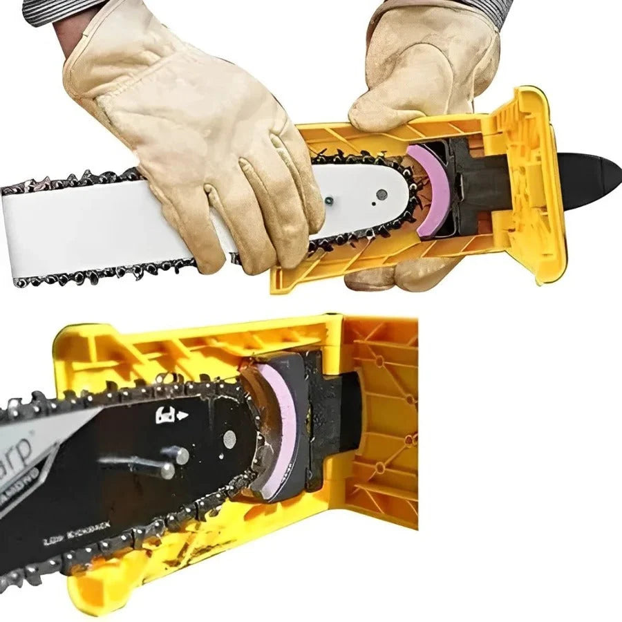 Chainsaw Chain Sharpener Clamp-On Replaceable Stone