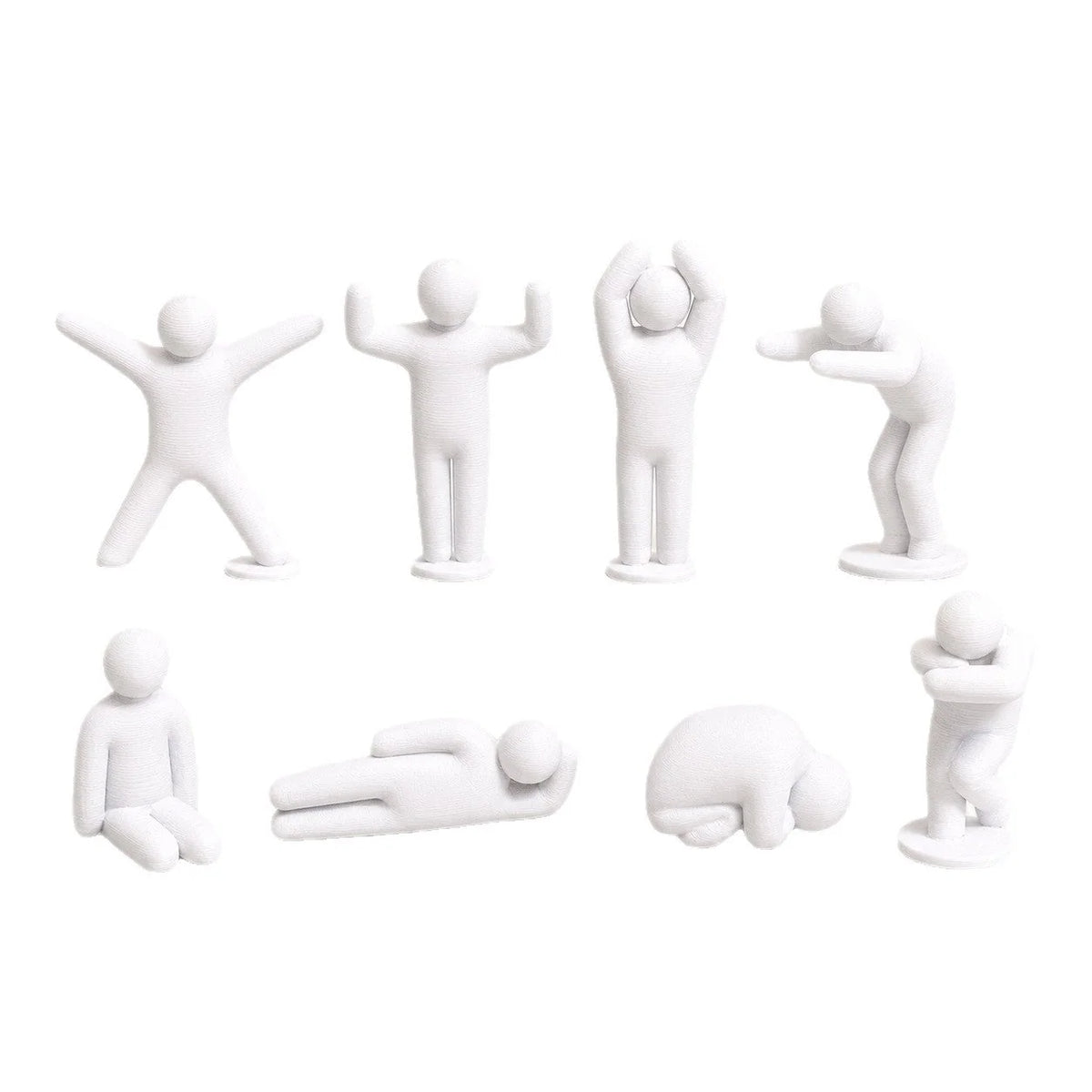 Chameleon Figurines Paintable PLA Set of 8
