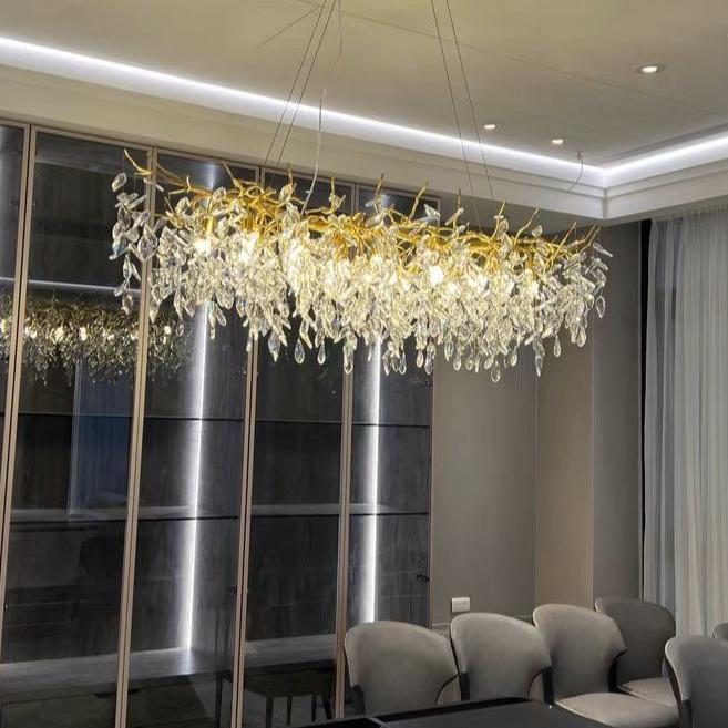 Chandelier Crystal Branch Design With LED Bulbs