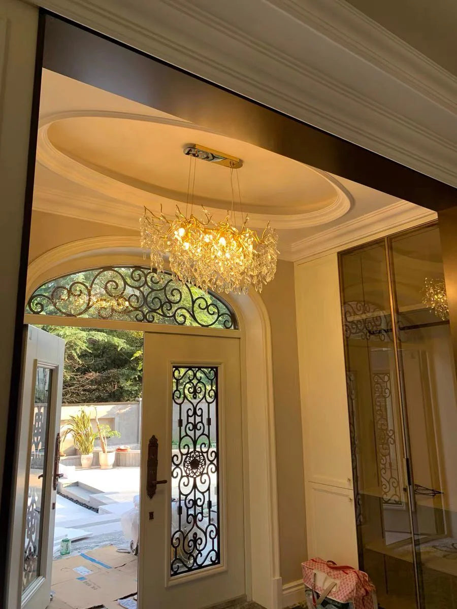 Chandelier Crystal Branch Design With LED Bulbs